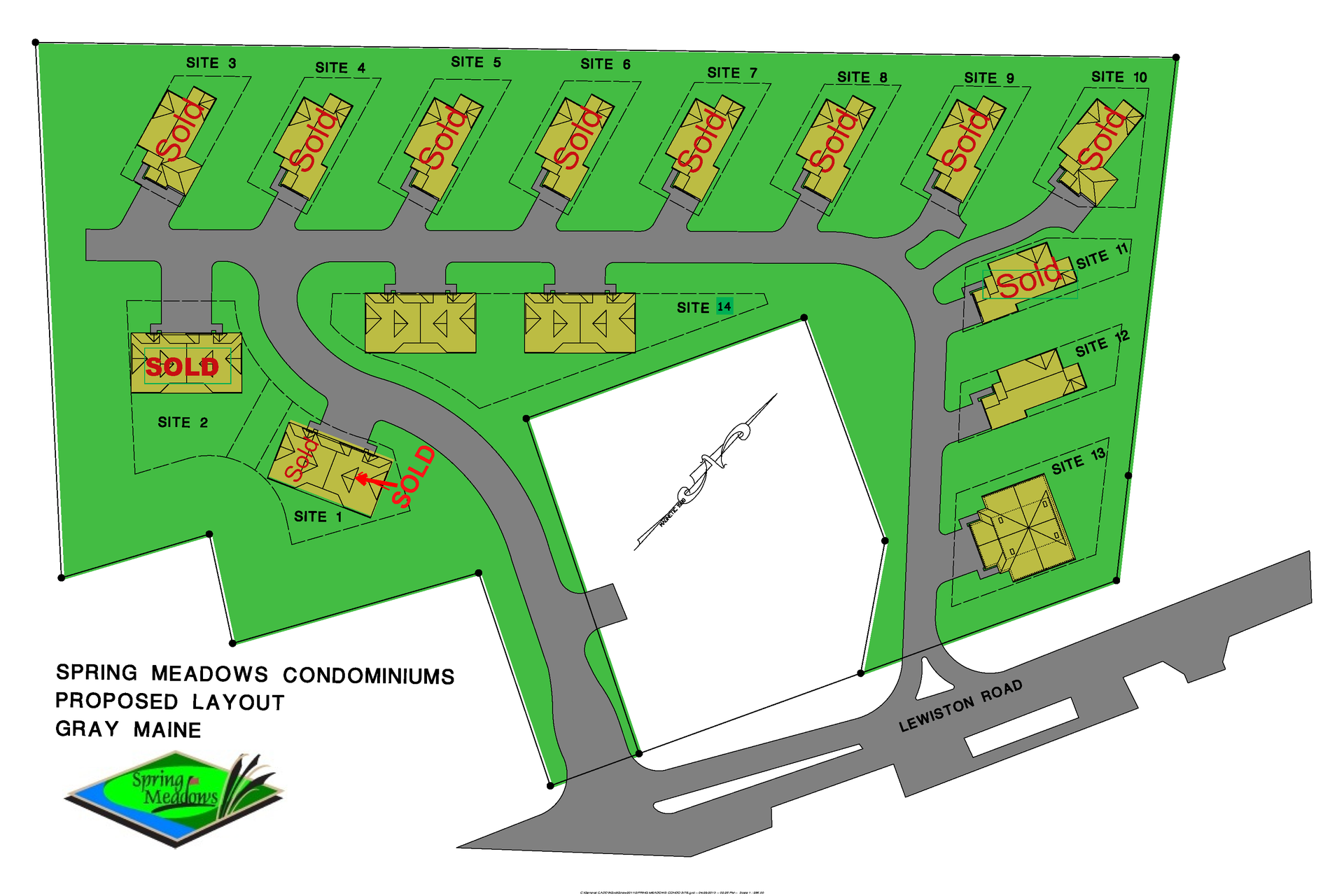 Lot Map Spring Meadow Estates by Grand Builders